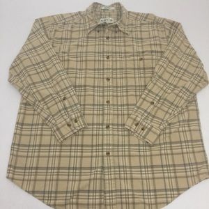 ORVIS Corduroy Plaid Button Long Sleeve Shirt O34